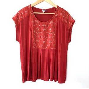 ANTHROPOLOGIE | NWOT Akemi & Kin Embroidered Top